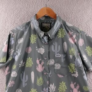 Dixxon Flannel Co Women's Botanical Cactus All Over Print Shirt Size L